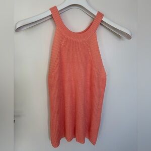 Pink Lily Coral Knit Tank